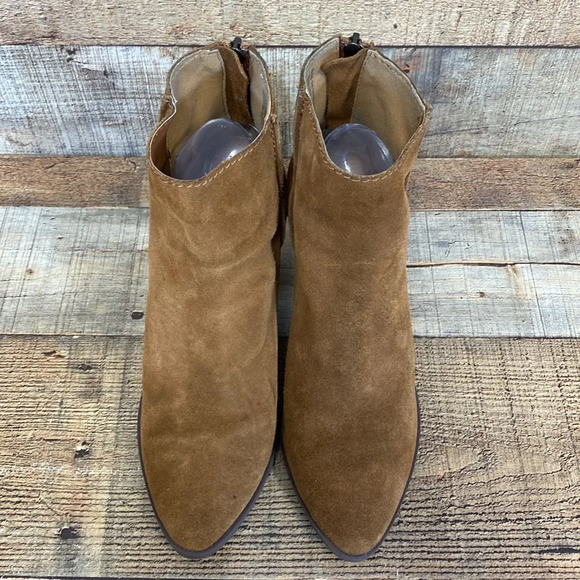 BP Boots Womens 8.5 Tan Genuine Leather Suede‎ Ankle Booties Nordstrom - Picture 4 of 14